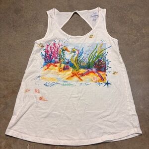 Amber M Moran Art & Sol Women's Tank Top Seahorses Size Small